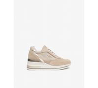 NeroGiardini - Sneakers Donna in Pelle, Tessuto e Materiale Tecnico - Camel 41