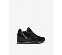 NeroGiardini - Sneakers Donna in Suede, Pelle e Materiale Tecnico - Nero 40