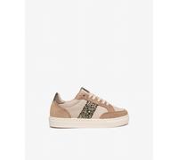 NeroGiardini - Sneakers Teen da Ragazza in Camoscio, Pelle e Materiale Tecnico - Torba 31