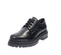 Nerogiardini Stringate Carrarmato In Pelle Nero - Donna Scarpe Stringate Tacco