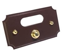 Neroni Mameli Campanello in Ottone Verniciato Marrone Bistro per Esterno abitazione - Porta Ingresso Casa, con Pulsante Elettrico - Modello Tiberio - Made in Italy