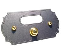 Neroni Mameli Placca Campanello in Ottone Grigio Ghisa per Esterno abitazione - Porta Ingresso Casa, con Pulsante Elettrico - Modello Adriano - Made in Italy