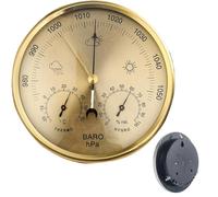 Neroyaner Barometro da Parete 3 in 1 con Scala Trasparente termometro igrometro Semplice Elegante Pratico Multifunzionale.