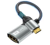 Nersligek Adattatore Mini HDMI a HDMI Femmina, 4K@60Hz 1440P@144Hz, UHD HDR ARC HDCP, Compatibile con Raspberry Pi Zero, TV, Monitor