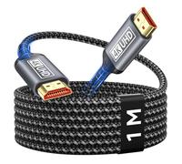 Nersligek Cavo HDMI 4K 1M, Cavo Ultra HDMI 2.0 ad Alta Velocità 18Gbps Supporto 4K@60Hz HDR, HDCP2.2, Ethernet, 3D, ARC, Nylon Intrecciato, Compatibile con Laptop, Monitor, PS5, PS4, Xbox, FireTV, PC