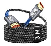 Nersligek Cavo HDMI 4K 3M, Cavo Ultra HDMI 2.0 ad Alta Velocità 18Gbps Supporto 4K@60Hz HDR, HDCP2.2, Ethernet, 3D, ARC, Nylon Intrecciato, Compatibile con Laptop, Monitor, PS5, PS4, Xbox, FireTV, PC
