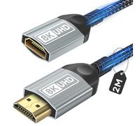 Nersligek Cavo Prolunga HDMI, Cavo di Prolunga HDMI Maschio a Femmina per Estensore 4K, Alta Velocità UHD HDR ARC Compatibile con TV Stick, Roku, Blu-Ray, Xbox, PS5, PS4, HDTV, laptop - 2M