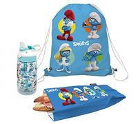 Nerthus FIH 1071 Set Zaino + Borsa Spuntino + Bottiglia Tritan Puffi