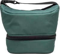 NERTHUS FIH 1496 - Contenitore termico a borsa verde, borsa porta alimenti con doppio scomparto, interno isolante, facile da pulire, con manico, ideale per lavoro e ufficio
