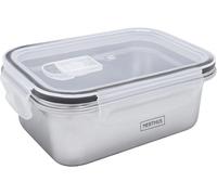 NERTHUS FIH 1515 Contenitore ermetico rettangolare in acciaio inox, senza BPA, adatto per microonde e congelatore, ideale per la conservazione e il trasporto di alimenti