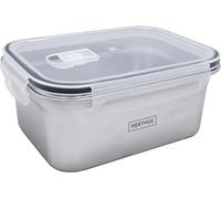 NERTHUS FIH 1516 Contenitore ermetico rettangolare in acciaio inox, senza BPA, adatto per microonde e congelatore, ideale per la conservazione e il trasporto di alimenti