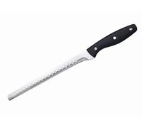 NERTHUS FIH 378 Coltello da prosciutto in acciaio inossidabile, nero, punta smussata