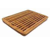 Nerthus FIH 675 Tagliere per Il Pane in bambù con raccoglibriciole, Bamboo, Brown