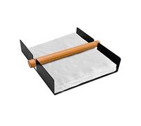 NERTHUS FIH 790-Portatovaglioli da Tavolo con Peso, in Acciaio Inox e bambù, Piccolo, Metallo, Pequeño