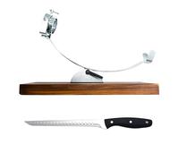 Nerthus FIJ 956 set portaprosciutto basculante con testa girevole e base regolabile con coltello prosciutto