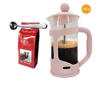 Nerthus SET FIH 1146 Macchina da caffè francese a pistone 350ml. rosa + pinze e cucchiaio