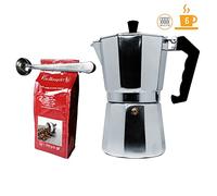Nerthus SET FIH 1149 Macchina da caffè a induzione 6 tazze + pinze e cucchiaio