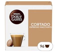 NESCAF? Dolce Gusto Cortado Espresso Macchiato, Caff? Macchiato, 6 Confezioni da 16 Capsule (96 Capsule)