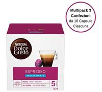 NESCAF DOLCE GUSTO - Nescafe' Dolce Gusto Espresso Decaffeinato Caffe' In Capsule Multipack 3 Confezioni Da 16 Capsule Ciascuna
