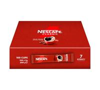 NESCAFÉ Classic Caffè Solubile 100 Bustine da 2g | Caffè solubile in stick monoporzione fatto con chicchi di caffè Robusta, pratico per consumi fuori casa e servizi commerciali