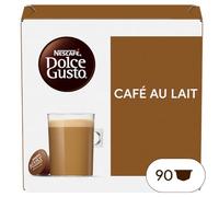 Nescafé Dolce Gusto Café au Lait, Latte, boissons chaudes, 3 x 30 capsules