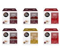 NESCAFÉ DOLCE GUSTO Confezione Assortita Caffè Espresso Napoli, Espresso Roma, Espresso Milano, 6 Confezioni da 16 Capsule (96 Capsule Compatibili Nescafé Dolce Gusto)