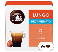 NESCAFÉ DOLCE GUSTO Lungo Decaffeinato Caffè, 6 Confezioni da 16 Capsule (96 Capsule Compatibili Nescafé Dolce Gusto)