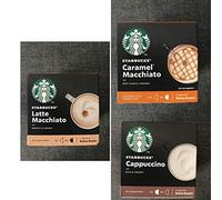 Nescafe Dolce Gusto Starbucks 3 Scatole (36 Capsule)-Cappuccino, Latte Macchiato, Caramel Macchiato