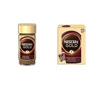 NESCAFÉ GOLD Caffè Solubile, Barattolo 200g & GOLD Caffè Solubile, 20 Bustine da 1.7g (34g)