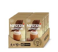 NESCAFÉ GOLD CAPPUCCINO NATURAL, crema caffè solubile al latte tritato, 6 scatole da 10 buste, totale 60 buste