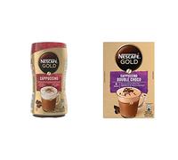 NESCAFÉ GOLD Cappuccino Solubile, Barattolo 250g & GOLD Cappuccino Double Choco Solubile, 8 Bustine da 18,5g (148g)