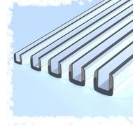 NESLNQC Profilo Flessibile A U da 6,6 Piedi, Protezione per Angoli di Mobili, Guarnizione Trasparente per Bordi in Impiallacciatura, per Tavoli E Cassetti (2-3 Mm)