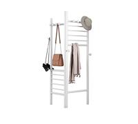 NESPIQ Appendiabiti ad angolo, ad angolo, ad albero, triangolare, semplice, creativo, per camera da letto, appendiabiti salvaspazio (colore: bianco, dimensioni: 43 x 43 x 160 cm)