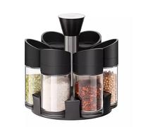 NESPIQ Barattoli Per Spezie Set Contenitori Per Condimenti In Vetro Set Zuccheriera Barattolo Da Cucina Con Coperchio Scatola Per Condimenti Sale Spezie Condimenti Contenitori Per Cucina(7pcs)