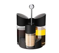 NESPIQ Barattoli Per Spezie Set Contenitori Per Condimenti In Vetro Set Zuccheriera Barattolo Da Cucina Con Coperchio Scatola Per Condimenti Sale Spezie Condimenti Contenitori Per Cucina(5pcs)