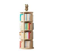 NESPIQ Libreria Per Libri E Decorazioni Scaffale Per Libreria Girevole A 360 Gradi Scaffale Per Libreria In Legno Massello Per Studio Del Soggiorno Dell'home Office(4 Tiers)