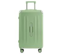NESPIQ Valigia Trolley Piccola Bagagli Per Donne Valigie Con Portabicchieri USB Spinner Wheels Bagagli Rigidi Con Serratura Valigia Trolley Media (Color : Grün, Size : 24in)