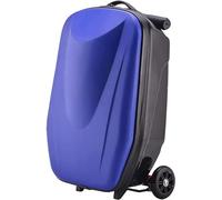 NESPIQ Valigia Trolley Piccola Bagagli Rigidi Per Bagagli Con Carrello In Lega Di Alluminio, Resistenza All'usura E Assorbimento Degli Urti Valigia Trolley Media (Color : Blue, Size : 20in)