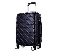NESPIQ Valigia Trolley Piccola Bagaglio A Mano Con Ruote Girevoli Valigia Da Viaggio Rigida Leggera Valigia Trolley Media (Color : Black, Size : 24inch)