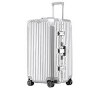 NESPIQ Valigia Trolley Piccola Bagaglio A Mano Rigido Con Telaio In Alluminio, Ruote Girevoli Con Lucchetto Per Valigia, Bagaglio Da Stiva Valigia Trolley Media (Color : F, Size : 26in)