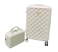 NESPIQ Valigia Trolley Piccola Set Di Valigie Da 2 Pezzi, Bagaglio A Mano Con Custodie Per Cosmetici Da 14 Pollici. Set Di Valigie Rigide Valigia Trolley Media (Color : C, Size : 22in)