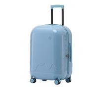 NESPIQ Valigia Trolley Piccola Set Di Valigie Rigide Con Valigia Trolley Con Foro Di Ricarica USB Con Blocco Codice TSA Valigia Trolley Media (Color : Blue, Size : 20IN)
