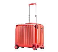 NESPIQ Valigia Trolley Piccola Valigie Con Ruote Bagaglio Leggero Bordi Rigidi Valigia Piccolo Imbarco Bagaglio A Mano Valigia Trolley Media (Color : Rot, Size : 18inch)