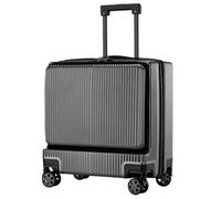NESPIQ Valigia Trolley Piccola Valigie Con Ruote Con Apertura Frontale, Portabagagli Con Serratura A Combinazione Di Sicurezza, Imbarco Valigia Trolley Media (Color : B, Size : 18in)