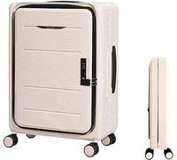 NESPIQ Valigia Trolley Piccola Valigie Pieghevoli Trolley Regolabile Bagaglio A Mano Valigia Anteriore Aperta Ruota Universale Valigia Trolley Media (Color : C, Size : 20 in)