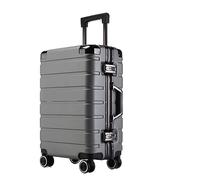 NESPIQ Valigia Trolley Piccola Valigie Ruote Girevoli A Doppia Fila Bagagli Viaggio Portatile , Doppia Chiusura A Combinazione TSA Valigia Trolley Media (Color : D, Size : 24inch)