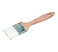 NESPOLI 1172 50 Pennello piatto setole nylon manico legno grezzo FSC 50 mm, colore specifico