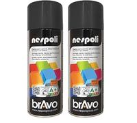 Nespoli Bomboletta Spray Aerosol Nero Effetto Lucido Ral 9005 400ml (Confezione da 2)
