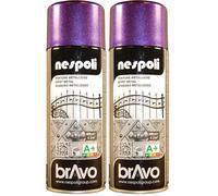 Nespoli Bomboletta Spray Aerosol Viola Effetto Metallizzato 400ml (Confezione da 2)
