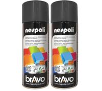 Nespoli - Bomboletta Spray Smalto Acrilico 400ml Interni ed Esterni, Vernice Spray Aerosol Universale, Asciugatura Rapida, Adesione su Tutte le Superfici, Valvola Autopulente, RAL Grigio Antracite